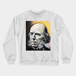 Herbert Spencer yellow Portrait | Herbert Spencer Artwork 9 Crewneck Sweatshirt